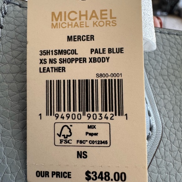 Michael Kors Mercer Mini Bag - Pale Blue - Picture 1 of 3